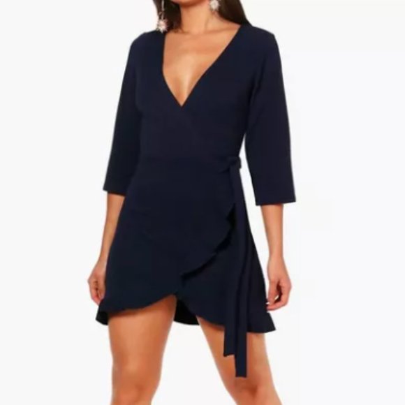 BooHoo Navy Short Dress - Picture 7 of 7